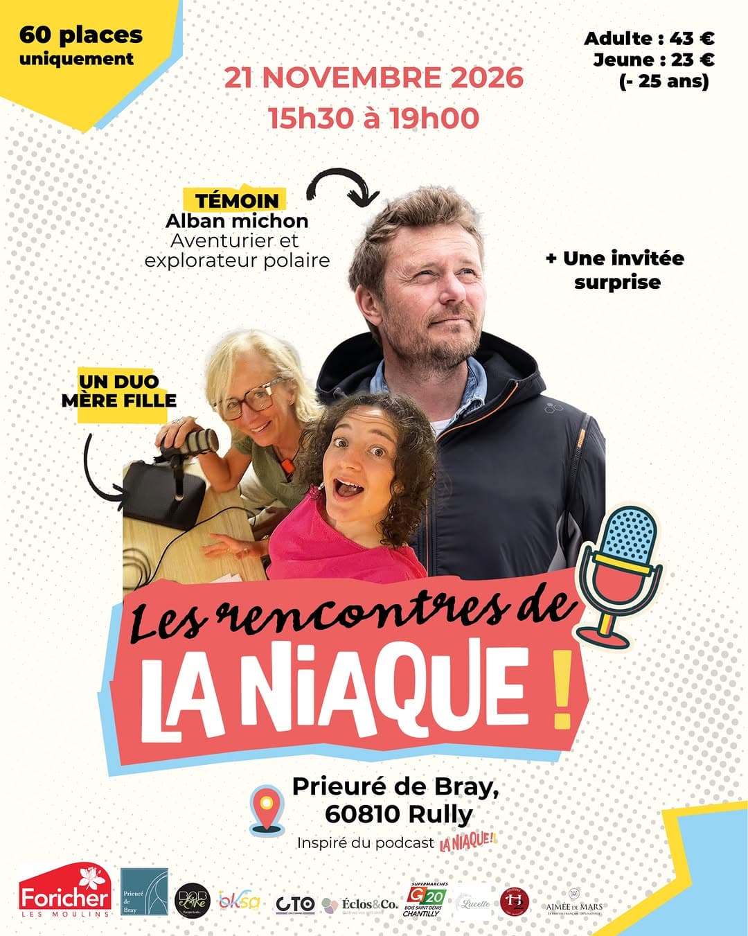 L’affiche de notre première édition des Rencontres de La Niaque est enfin sortie
RDV le 21 novembre, la billetterie ouvre la semaine proc…